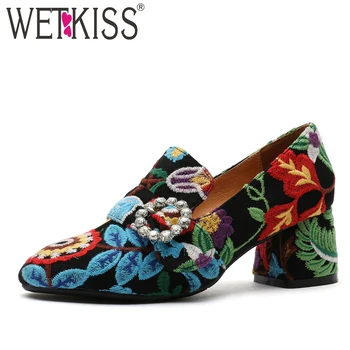 WETKISS High Heels Women Pumps Square Toe Footwear Embroider Ethnic Shoes Female Crystal Shoes Woman Spring 2019 New
WETKISS High Heels Women Pumps Square Toe Footwear Embroider Ethnic Shoes Female Crystal Shoes Woman Spring 2019 New