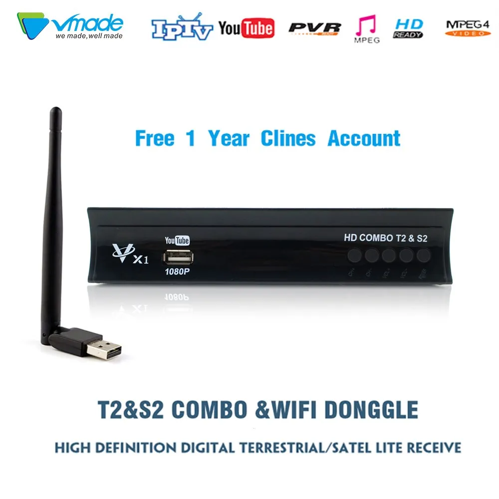 Vmade DVB-T2 DVB-S2 Combo MPEG4 H.264 DVB-T HD 1080P Terrestrial Satellite Receiver Support Dolby AC3 Decoding Set Top Box
Vmade DVB-T2 DVB-S2 Combo MPEG4 H.264 DVB-T HD 1080P Terrestrial Satellite Receiver Support Dolby AC3 Decoding Set Top Box