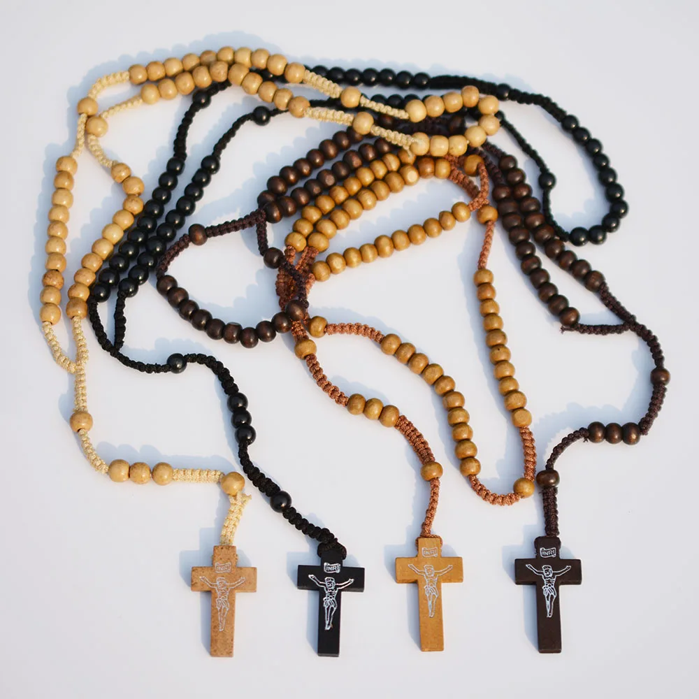 12pcs/lot Wood Cross Crucifix Christian Easter Religious Islam Necklace Wooden Catholic Rosary Cross Father Prayer Beads Jesus
12pcs/lot Wood Cross Crucifix Christian Easter Religious Islam Necklace Wooden Catholic Rosary Cross Father Prayer Beads Jesus