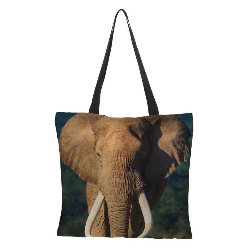 CROWDALE Double-sided printing Elephant Printed Linen Women Large Shopping Bag Tote Sholder Bag for Ladies Linen Handbag Bag
CROWDALE Double-sided printing Elephant Printed Linen Women Large Shopping Bag Tote Sholder Bag for Ladies Linen Handbag Bag