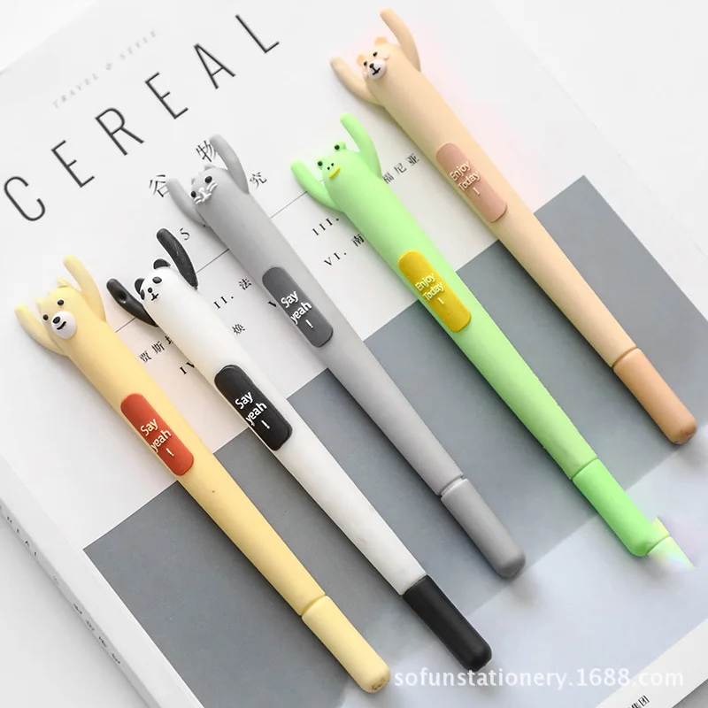 2 pcs/lot Cartoon Animal Gel Pen Cute Panda Dog Bear 0.5 mm Signature pen office School writing Supplies Stationery gift
2 pcs/lot Cartoon Animal Gel Pen Cute Panda Dog Bear 0.5 mm Signature pen office School writing Supplies Stationery gift