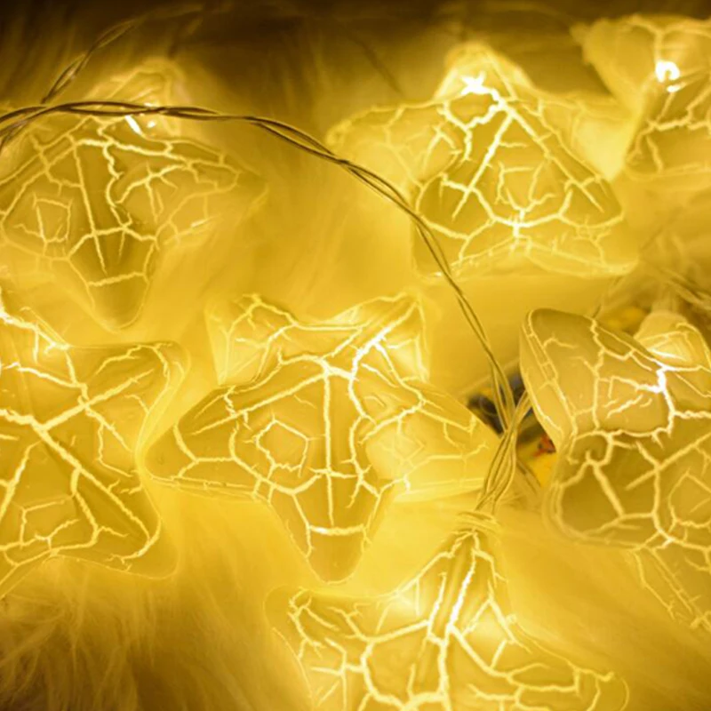 Led Lights Decoration Crack Five-pointed Star Ball Christmas Lights 10/20LED Copper Wire Light Fairy Lights Party Holiday Decor
Led Lights Decoration Crack Five-pointed Star Ball Christmas Lights 10/20LED Copper Wire Light Fairy Lights Party Holiday Decor