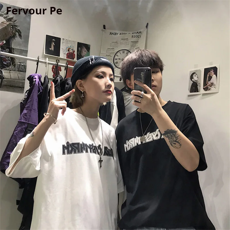 woman Man Lovers T-shirt cotton Korean style fashion Letter print Wild Short sleeve Shirt Large Size Loose
woman Man Lovers T-shirt cotton Korean style fashion Letter print Wild Short sleeve Shirt Large Size Loose
