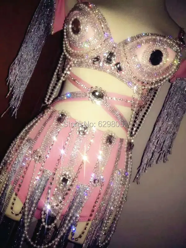Glisten Rhinestone Tassel Chains Leotard Women Sexy Party Outfit Sequins Bodysuits Costumes Stage Dance Nightclub Party Wear
Glisten Rhinestone Tassel Chains Leotard Women Sexy Party Outfit Sequins Bodysuits Costumes Stage Dance Nightclub Party Wear