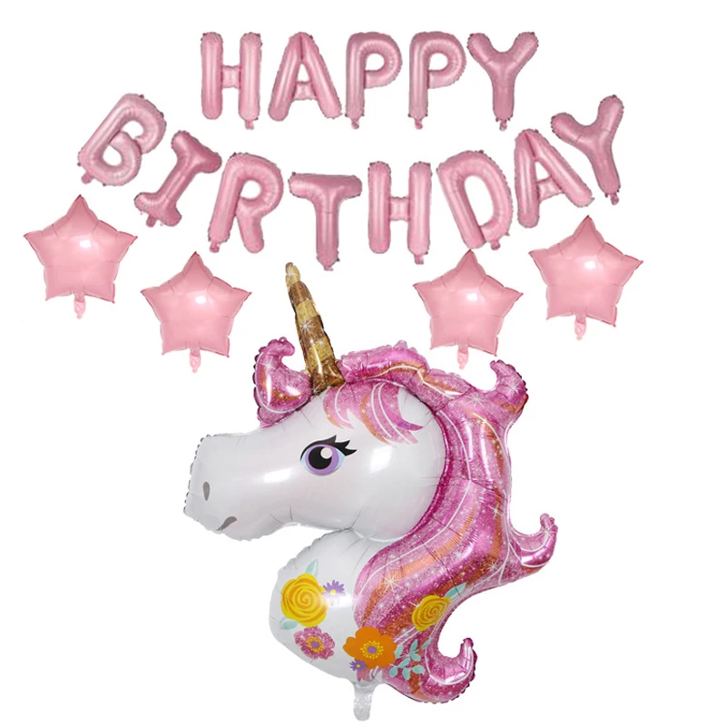 Fashion 18pcs Cartoon Unicorn Balloon Birthday Party Decor Kids Happy Birthday Letter Balloons Unicorn Party Baby Shower
Fashion 18pcs Cartoon Unicorn Balloon Birthday Party Decor Kids Happy Birthday Letter Balloons Unicorn Party Baby Shower
