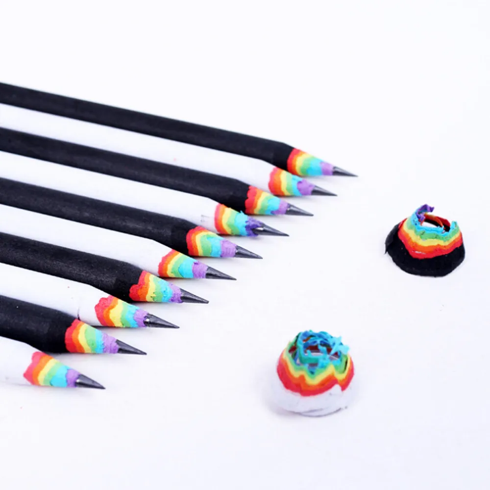 1Pcs Creative Rainbow Pencil For Kids Painting Black And White Wood Set Rainbow Pencils School Office Stationery
1Pcs Creative Rainbow Pencil For Kids Painting Black And White Wood Set Rainbow Pencils School Office Stationery