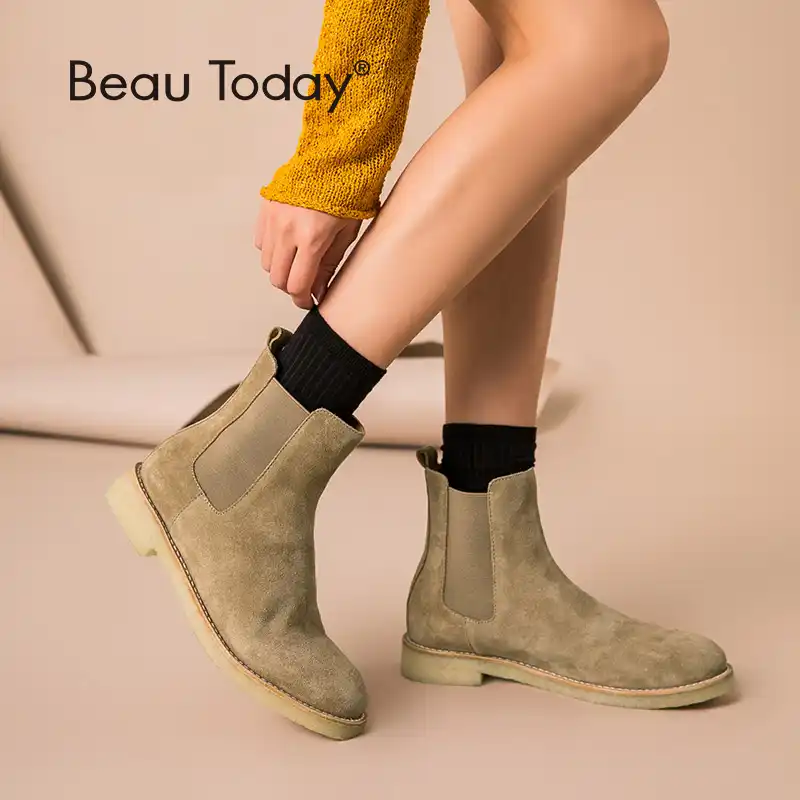 leather and suede boots womens