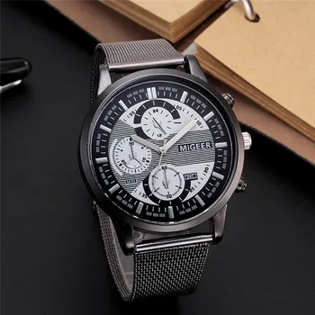 watch Man Quartz Fashion Design MIGEER Classic Stainless Steel Mesh belt Analog Alloy Wrist Watches reloj hombre deportivo A3
watch Man Quartz Fashion Design MIGEER Classic Stainless Steel Mesh belt Analog Alloy Wrist Watches reloj hombre deportivo A3