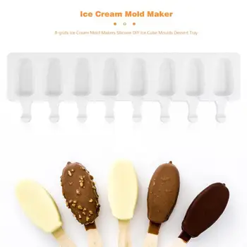 8-grids Ice Cream Mold Makers Silicone DIY Ice Cube Moulds Dessert Tray Ice Cube Molds Popsicle Maker Cooking Tools
8-grids Ice Cream Mold Makers Silicone DIY Ice Cube Moulds Dessert Tray Ice Cube Molds Popsicle Maker Cooking Tools