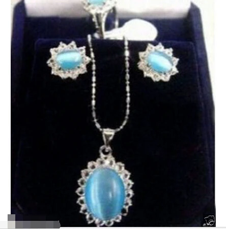 BEAUTIFUL BLUE OPAL RING EARRING PENDANT SET ^^^@^18K GP style Fine jewe Noble Natural jade FREE SHIPPING
BEAUTIFUL BLUE OPAL RING EARRING PENDANT SET ^^^@^18K GP style Fine jewe Noble Natural jade FREE SHIPPING