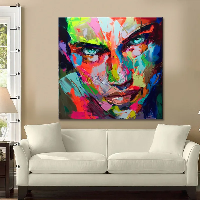 Francoise Nielly on canvas palette knife Face oil painting wall art pictures for living room home decor caudros decoracion78
Francoise Nielly on canvas palette knife Face oil painting wall art pictures for living room home decor caudros decoracion78