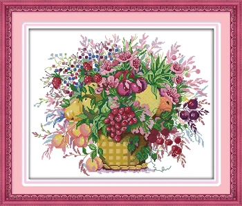 Cherry fruit basket Cross Stitch Kits Flower Printed pattern Canvas DMC Counted Cross-stitch set Embroidery Needlework Kit DIY
Cherry fruit basket Cross Stitch Kits Flower Printed pattern Canvas DMC Counted Cross-stitch set Embroidery Needlework Kit DIY