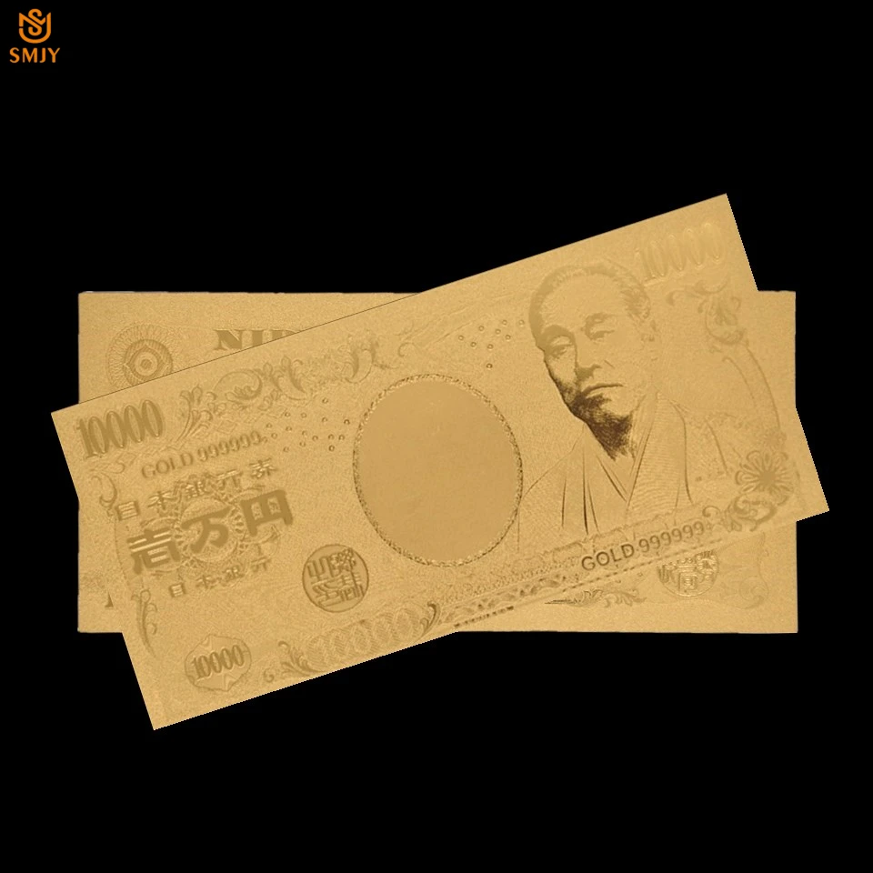 10 sztuk japońskich replik złotych banknotów o nominale 10,000 jenów w 24-karatowym złocie - dekoracyjne pieniądze kolekcjonerskie - Wianko - 32