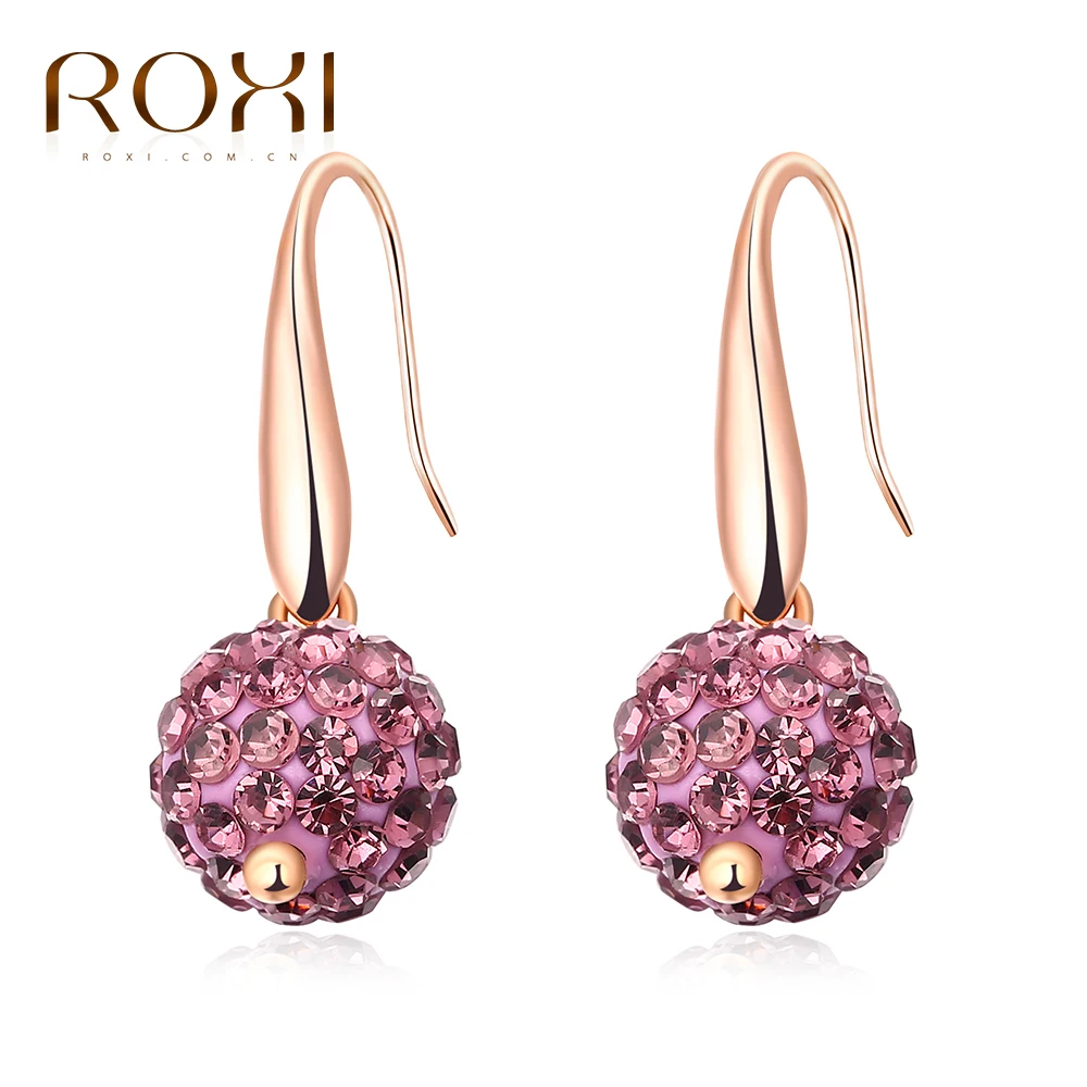 ROXI Boho Drop Earrings Pink Round Rose Gold Color CZ Enchanting Zircon Dangle Earrings For Women Girls pendientes mujer moda
ROXI Boho Drop Earrings Pink Round Rose Gold Color CZ Enchanting Zircon Dangle Earrings For Women Girls pendientes mujer moda