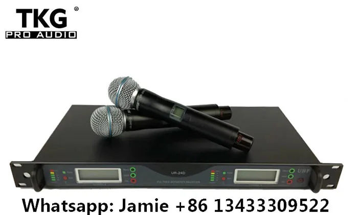 True Diversity UR24D Wireless System With Dual Handheld Wireless Microphone 740-790mhz black UHF UR4D dual Wireless Microphone
True Diversity UR24D Wireless System With Dual Handheld Wireless Microphone 740-790mhz black UHF UR4D dual Wireless Microphone