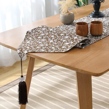 Vintage sakura printed tea table runner tassel tablecloth brown flowers cotton linen long coffee table TV cover cloth mat cover
Vintage sakura printed tea table runner tassel tablecloth brown flowers cotton linen long coffee table TV cover cloth mat cover