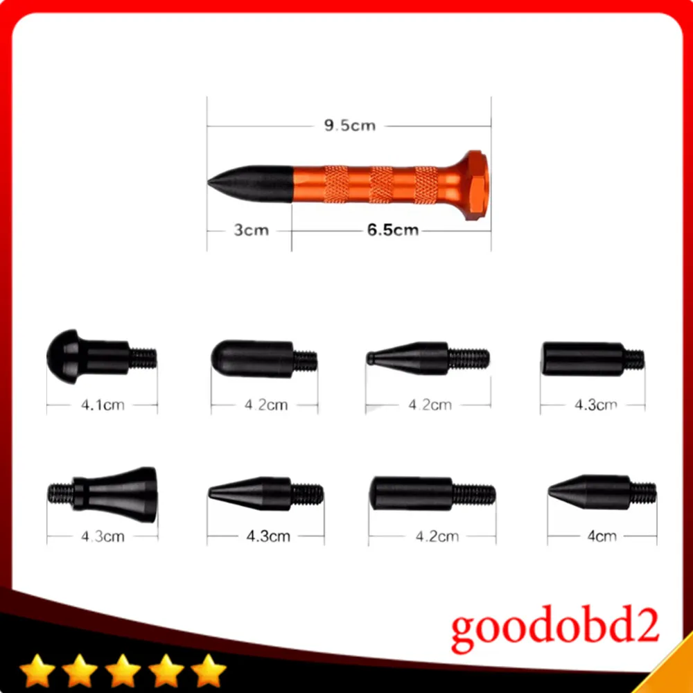 Car 4s PDR Tools Gold Tap Down Pen With 9 Nozzles Supply - High Quality Professional Car Paintless Dent Repair Tools Shop
Car 4s PDR Tools Gold Tap Down Pen With 9 Nozzles Supply - High Quality Professional Car Paintless Dent Repair Tools Shop