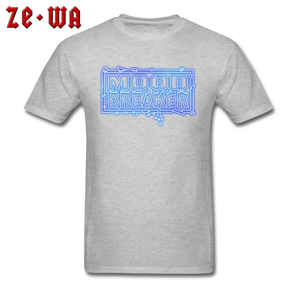 Hot Sale Mood Breaker Design Short Sleeve T Shirts Thanksgiving Day Crew Neck All Cotton Tops T Shirt for Men Tshirts Design Mood Breaker grey