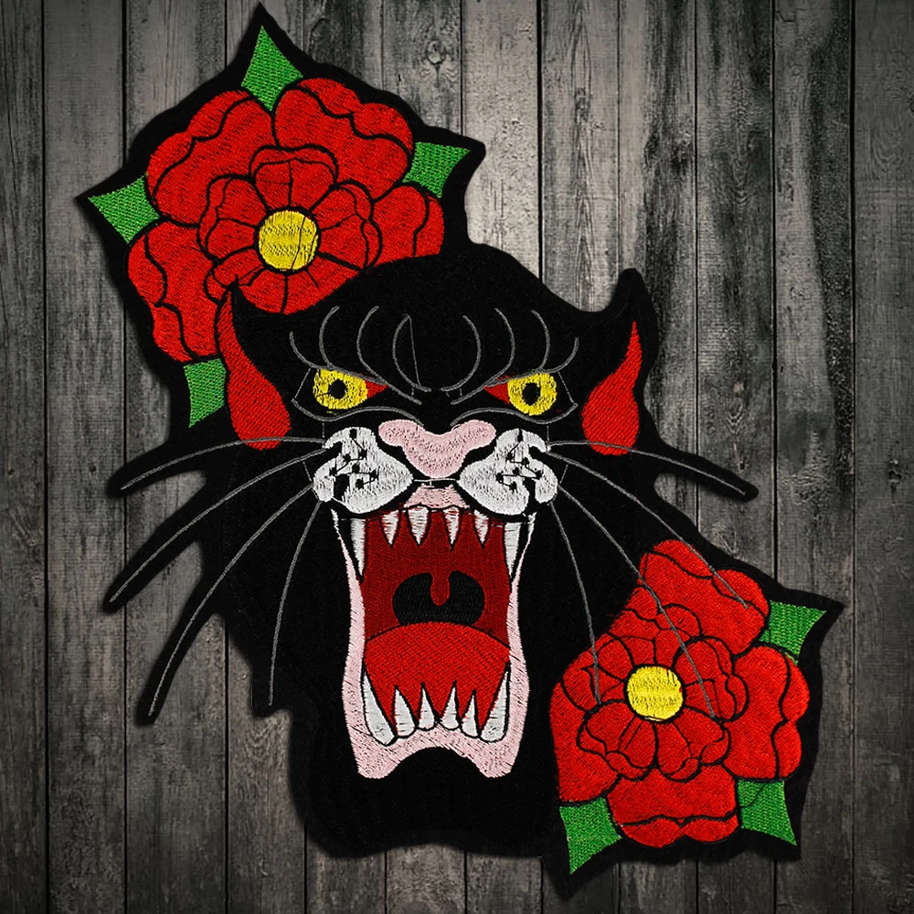 Large Bead Applique Embroidery Brand Black Leopard Head Flower Cloth Patch Iron on T-shirt Sewing Patch Applications Sticker
Large Bead Applique Embroidery Brand Black Leopard Head Flower Cloth Patch Iron on T-shirt Sewing Patch Applications Sticker