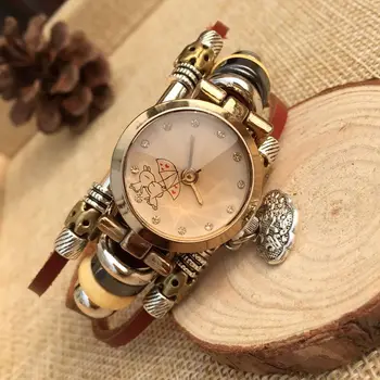 2018 Fashion Watch Women Ethnic Style Retro Leather Strap Watches Heart Pendant Bracelet Quartz Watch Clock relogio feminino
2018 Fashion Watch Women Ethnic Style Retro Leather Strap Watches Heart Pendant Bracelet Quartz Watch Clock relogio feminino