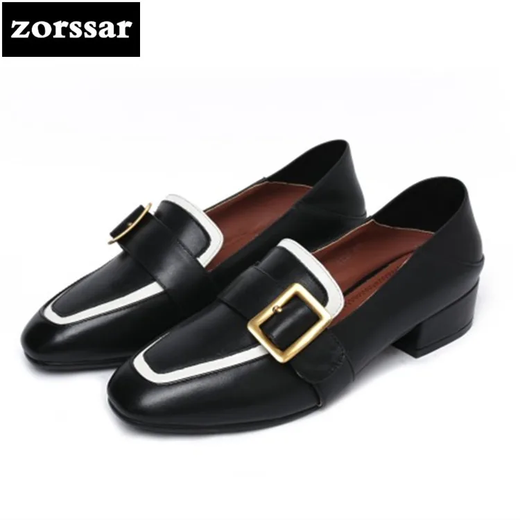 {Zorssar} 2018 NEW fashion buckle soft Leather Leisure low heel womens shoes Shallow Square toe High heels pumps woman shoes
{Zorssar} 2018 NEW fashion buckle soft Leather Leisure low heel womens shoes Shallow Square toe High heels pumps woman shoes