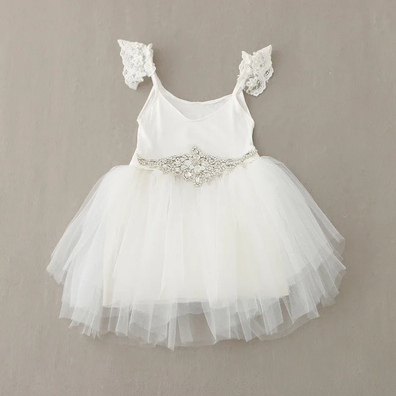 White Girl Slip Dresses Lace Skirt Children Birght Diamond Belt Baljurk Meisje Communie Jurk Meisje
White Girl Slip Dresses Lace Skirt Children Birght Diamond Belt Baljurk Meisje Communie Jurk Meisje