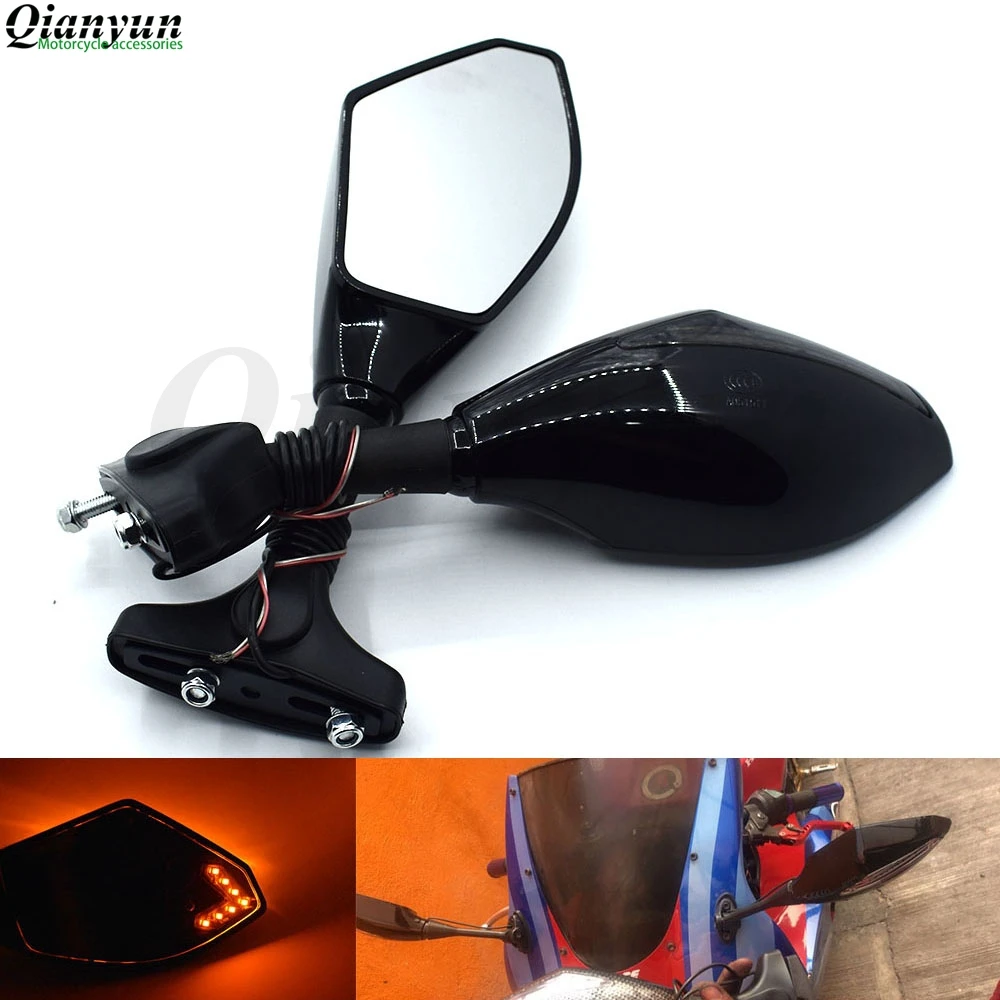 Universal Motorcycle LED Steering Light Flash Rearview Mirror Side View Mirror For Suzuki GSXR600 GSXR750 GSXR1000 GSR750
Universal Motorcycle LED Steering Light Flash Rearview Mirror Side View Mirror For Suzuki GSXR600 GSXR750 GSXR1000 GSR750