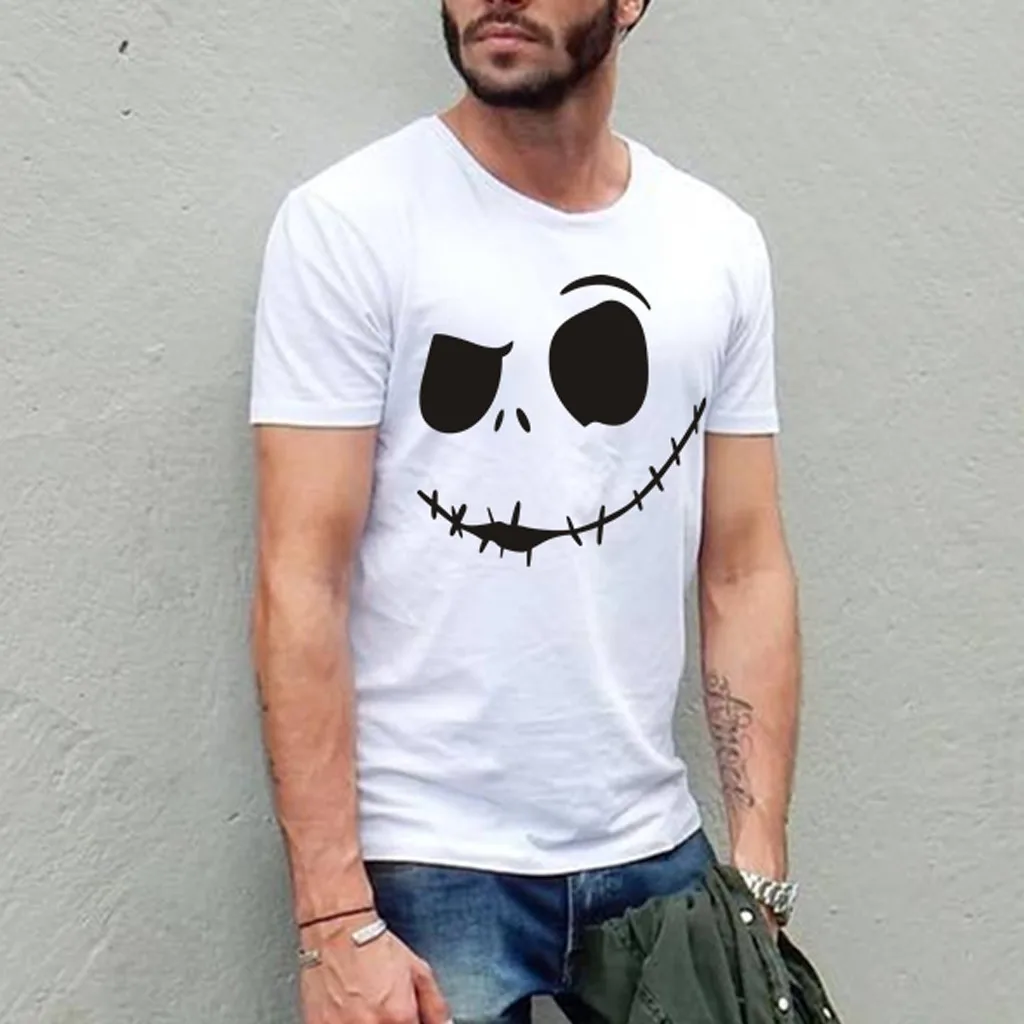 Men's Summer New Evil Smile Face Printed Round-Collar Comfortable T-shirt short sleeve moon theam men T shirt o-neck knitted5.22
Men's Summer New Evil Smile Face Printed Round-Collar Comfortable T-shirt short sleeve moon theam men T shirt o-neck knitted5.22