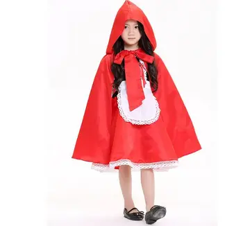 100-160cm Little Red Riding Hood cosplay carnival costume halloween role-playing dress+cloak girl uniformkid child suit party
100-160cm Little Red Riding Hood cosplay carnival costume halloween role-playing dress+cloak girl uniformkid child suit party