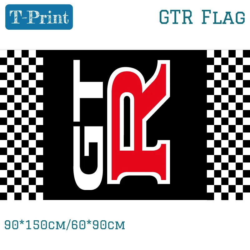90*150cm 60*90cm New Design GTR Racing Flag Banner Nissan GT-R Perpendicular To The Checkered Flag
90*150cm 60*90cm New Design GTR Racing Flag Banner Nissan GT-R Perpendicular To The Checkered Flag