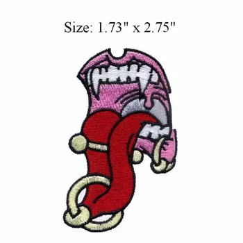 TATOO PIERCED TONGUE 1.73"wide embroidery patch for PIERCED/ FREAK SHOW/GET PIERCED
TATOO PIERCED TONGUE 1.73"wide embroidery patch for PIERCED/ FREAK SHOW/GET PIERCED