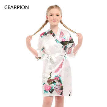 CEARPION Print Floral&PEACOCK Robe Baby Girls Casual Kimono Bathrobe Gown Kids Rayon Satin Robes Sleepwear Summer Nightgown
CEARPION Print Floral&PEACOCK Robe Baby Girls Casual Kimono Bathrobe Gown Kids Rayon Satin Robes Sleepwear Summer Nightgown