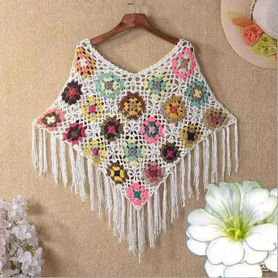 Cover Ups Lace Hook Flower Hollow Out Shawl Capelet Crochet Tassel Shawl Poncho Sun Protection Pashmina Cover-ups Blouse AF695
Cover Ups Lace Hook Flower Hollow Out Shawl Capelet Crochet Tassel Shawl Poncho Sun Protection Pashmina Cover-ups Blouse AF695