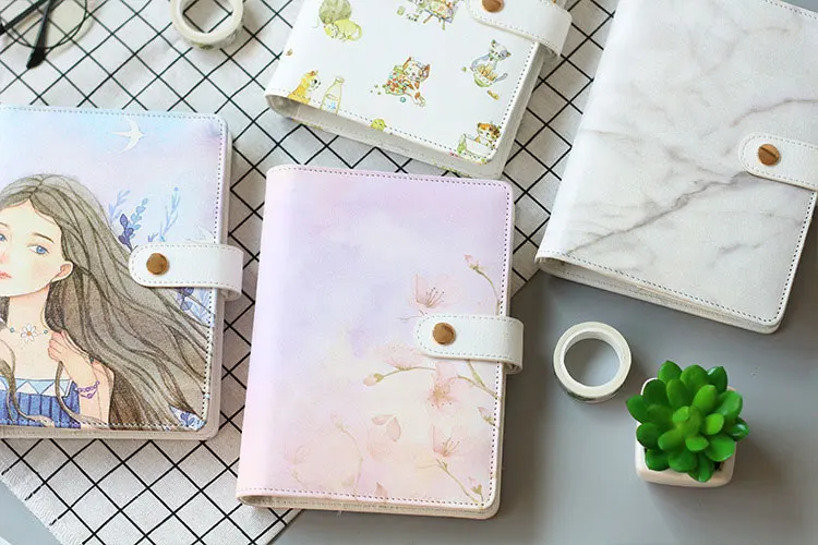 JUGAL-Cute-Flamingo-Watercolor-Spiral-Notebooks-A6-Leather-Planner-Notepad-Korea-Stationery-DIY-Diary-School-Supplies-Gift16