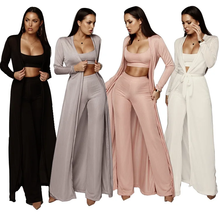 Sexy Full Sleeve Knitted 3 Piece Set Jumpsuit Plus Size Sashes Cardigan+Strapless Crop Top+Long Skinny Pant Rompers Women
Sexy Full Sleeve Knitted 3 Piece Set Jumpsuit Plus Size Sashes Cardigan+Strapless Crop Top+Long Skinny Pant Rompers Women