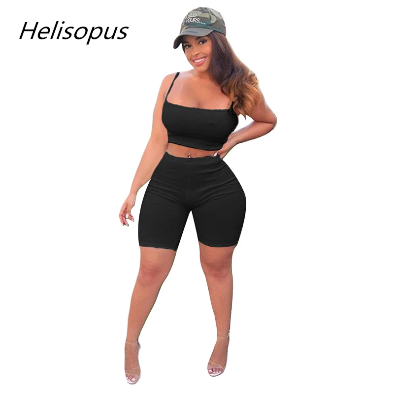 Helisopus Summer Sexy 2 Piece Set Women Club Outfits Straps Crop Tops + Skinny Biker Shorts Casual Women Tracksuit
Helisopus Summer Sexy 2 Piece Set Women Club Outfits Straps Crop Tops + Skinny Biker Shorts Casual Women Tracksuit