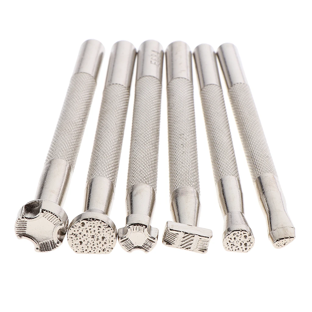 6 Pieces DIY Leather Working Saddle Making Tools Set Carving Leather Craft Stamp Set Craft 6 Pieces DIY Leather Working Saddle Making Tools Set Carving Leather Craft Stamp Set Craft