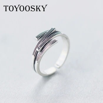 TOYOOSKY Thai Silver Retro Lines Open Ring For Women Fashion Girls Christmas Gifts Sterling-silver-jewelry
TOYOOSKY Thai Silver Retro Lines Open Ring For Women Fashion Girls Christmas Gifts Sterling-silver-jewelry