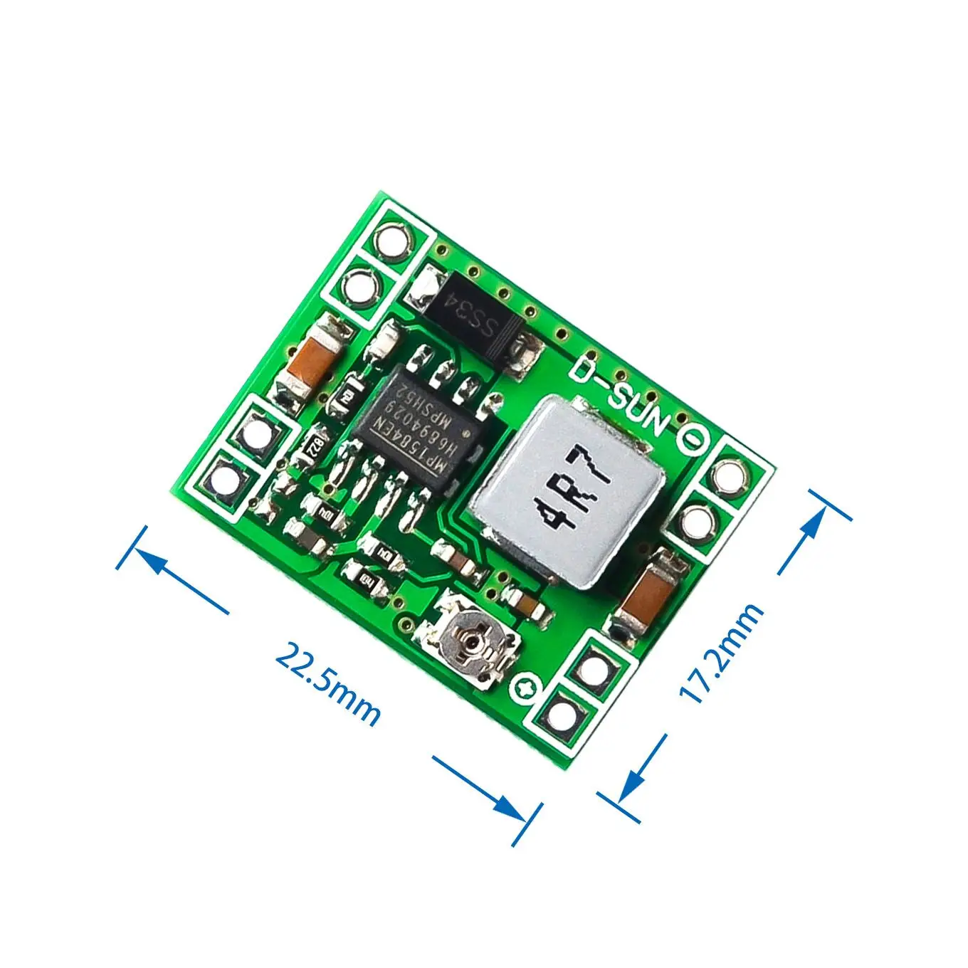 Ultra-Small Size DC-DC Step Down Power Supply Module MP1584EN 3A Adjustable Buck Converter for Arduino Replace LM2596
Ultra-Small Size DC-DC Step Down Power Supply Module MP1584EN 3A Adjustable Buck Converter for Arduino Replace LM2596