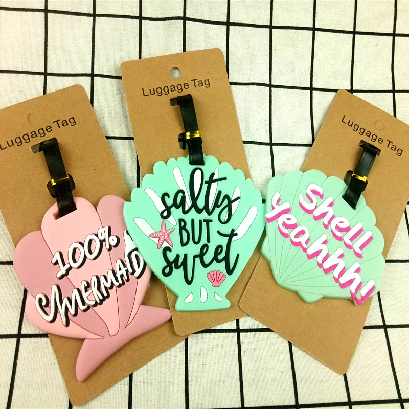 Creative Shell Luggage Tag Travel Accessories Women Silica Gel Suitcase Address Holder Baggage Boarding Portable Portable Tag
Creative Shell Luggage Tag Travel Accessories Women Silica Gel Suitcase Address Holder Baggage Boarding Portable Portable Tag