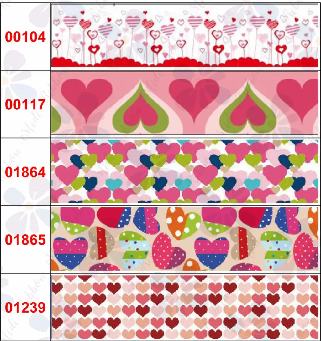 16mm-75mm Valentine's Day Series Colorful Sweet Heart Printed Grosgrain/Elastic Ribbon Gradient Color DIY Hair Band 50yards/roll
16mm-75mm Valentine's Day Series Colorful Sweet Heart Printed Grosgrain/Elastic Ribbon Gradient Color DIY Hair Band 50yards/roll