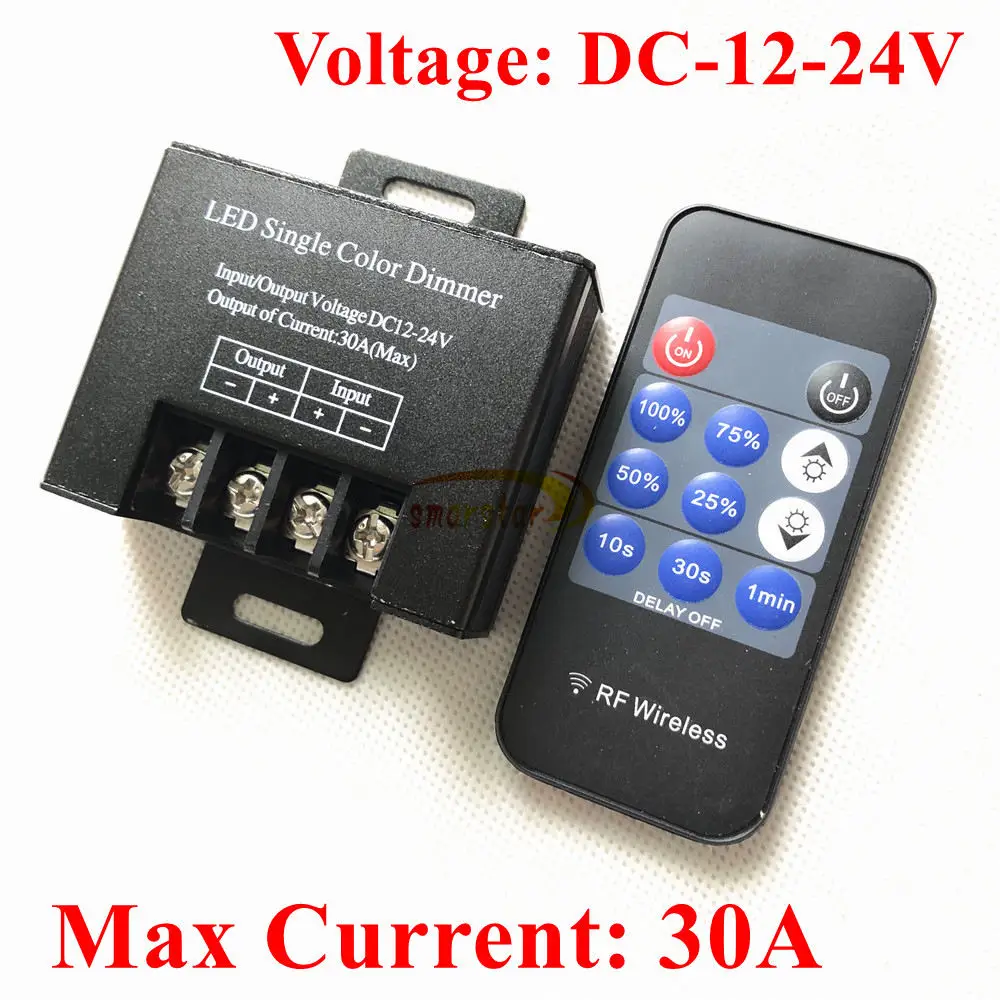 Smarstar DC 12V 24V 30A LED Single Color Dimmer RF Wireless Dimmer For 5050 5730 Flexible LED Strip Hard LED strip Bar Light #1
Smarstar DC 12V 24V 30A LED Single Color Dimmer RF Wireless Dimmer For 5050 5730 Flexible LED Strip Hard LED strip Bar Light #1