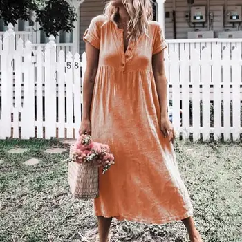 Womens Boho Short Sleeve Long Dress Summer Casual Loose Maxi Shirt Dresses Clothing Plus Size S-3XL
Womens Boho Short Sleeve Long Dress Summer Casual Loose Maxi Shirt Dresses Clothing Plus Size S-3XL