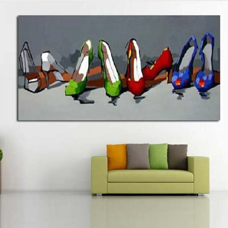 Handmade Modern Home Decor Wall Art Pictures Large Colorful Women Shoes Painting on Canvas Hand Painted Abstract Oil Paintings 
Handmade Modern Home Decor Wall Art Pictures Large Colorful Women Shoes Painting on Canvas Hand Painted Abstract Oil Paintings