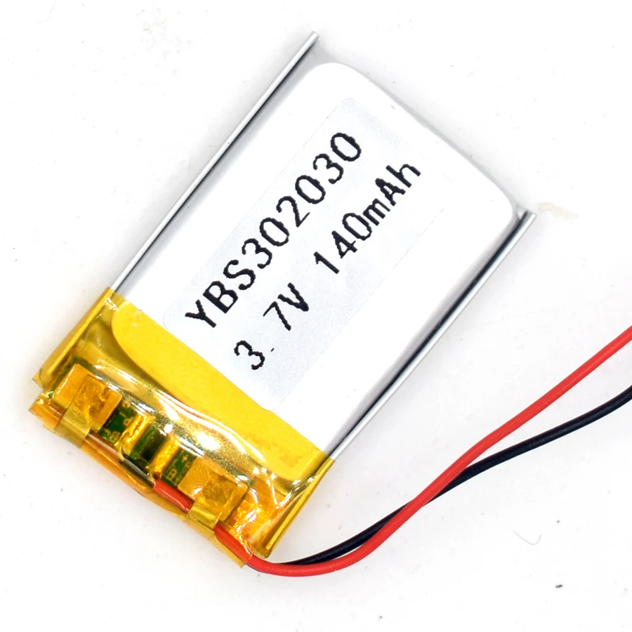 3.7V 140 mAh 302030 Li-Polymer Rechargeable Battery Li Po ion for GPS Bluetooth MP3 MP4 032030
3.7V 140 mAh 302030 Li-Polymer Rechargeable Battery Li Po ion for GPS Bluetooth MP3 MP4 032030