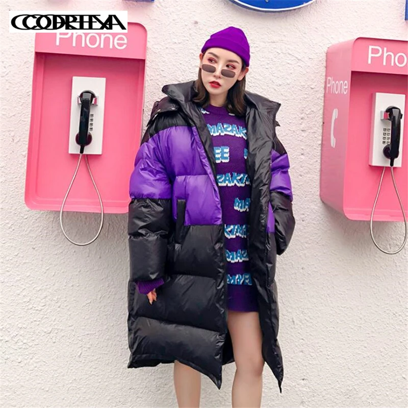 Women Parkas Cotton Padded Jacket Contrast loose large size thick warm Women's Jackets with Hood Long Fashion Coats For Women
Women Parkas Cotton Padded Jacket Contrast loose large size thick warm Women's Jackets with Hood Long Fashion Coats For Women