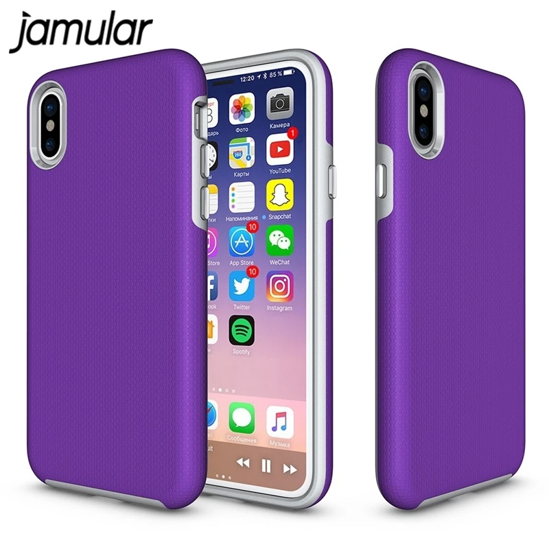 JAMULAR Shockproof Hybrid Armor Rubber Phone Case For iPhone 7 XS MAX XR 8 6 6s Plus 5s Heavy Duty Full Body Cover For iPhone X
JAMULAR Shockproof Hybrid Armor Rubber Phone Case For iPhone 7 XS MAX XR 8 6 6s Plus 5s Heavy Duty Full Body Cover For iPhone X