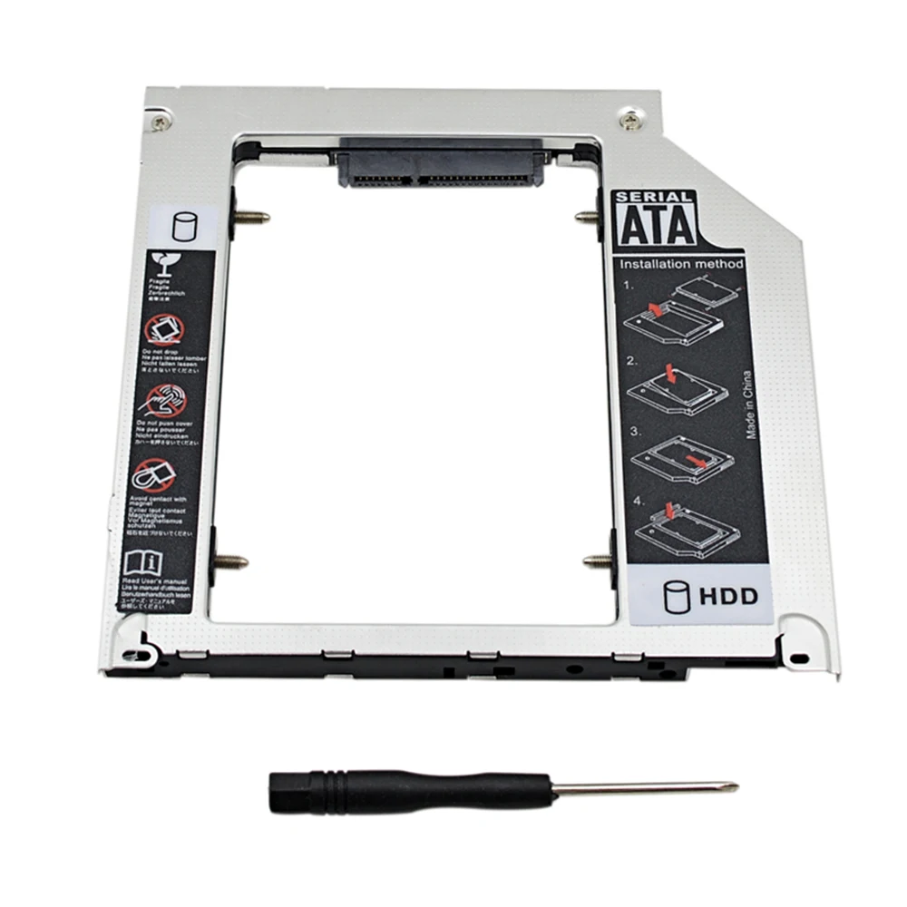 SATA To 3 0 2nd HDD Caddy 9 5 мм SSD коробка для Macbook Pro Air 13 "15" 17 "DVD жесткий диск Корпус Optibay