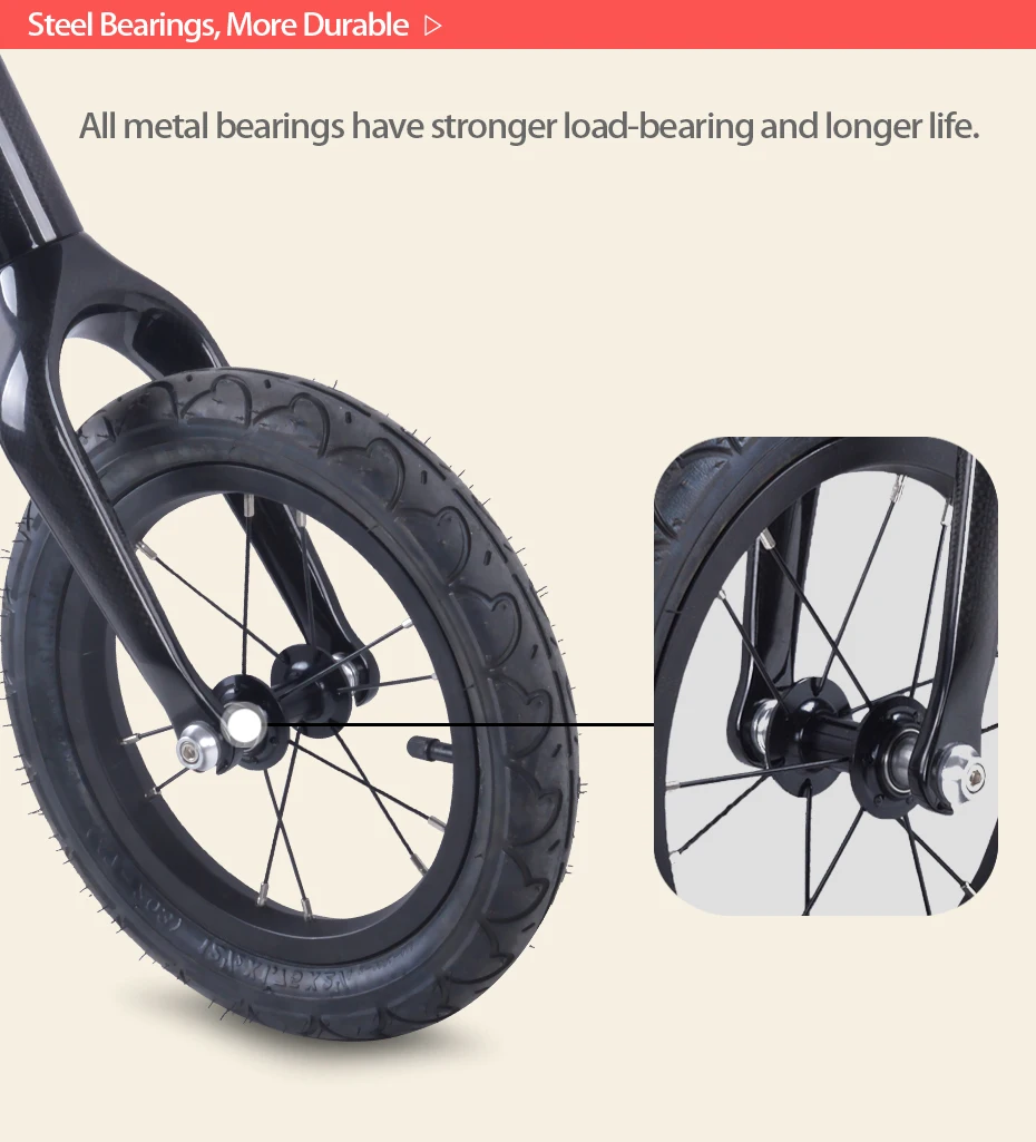 Excellent 2019 Carbon Fiber Children complete bike 12inch Kids Balance Bike No Pedal Baby Bicycle Fits children from 18 months to 6 years 22