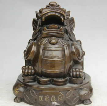 USPS to USA S2417 11" Chinese Bronze Folk Wealth Money Coin Unicorn Beast Pi Xiu Statue sculpture
USPS to USA S2417 11" Chinese Bronze Folk Wealth Money Coin Unicorn Beast Pi Xiu Statue sculpture